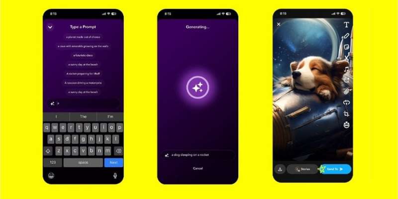 Ще більше ШІ. У Snapchat з’явився власний генератор зображень